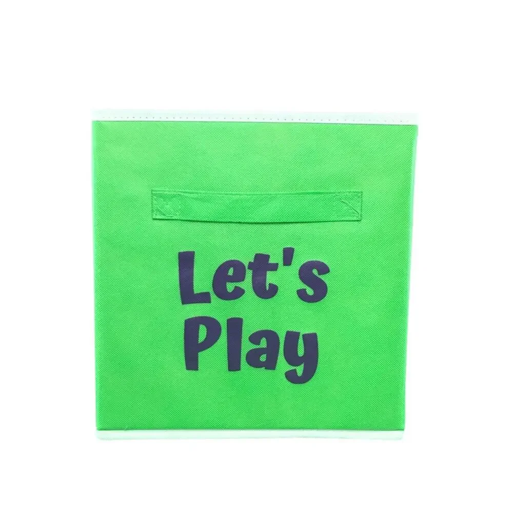 Let’s Play Green Fabric Storage Cube 11 Inch Toy Bin Kids Room Nursery New